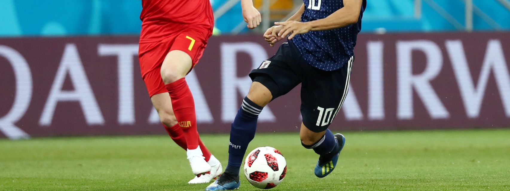 Kagawa y De Bruyne en el Bélgica - Japón.