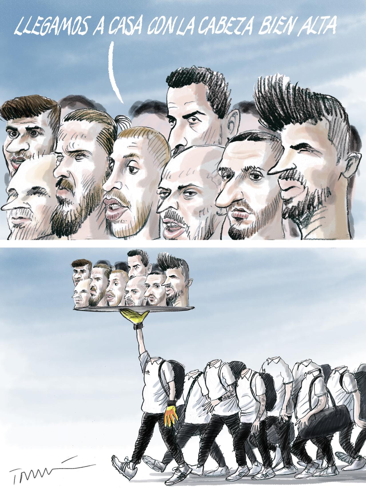 La cabeza bien alta