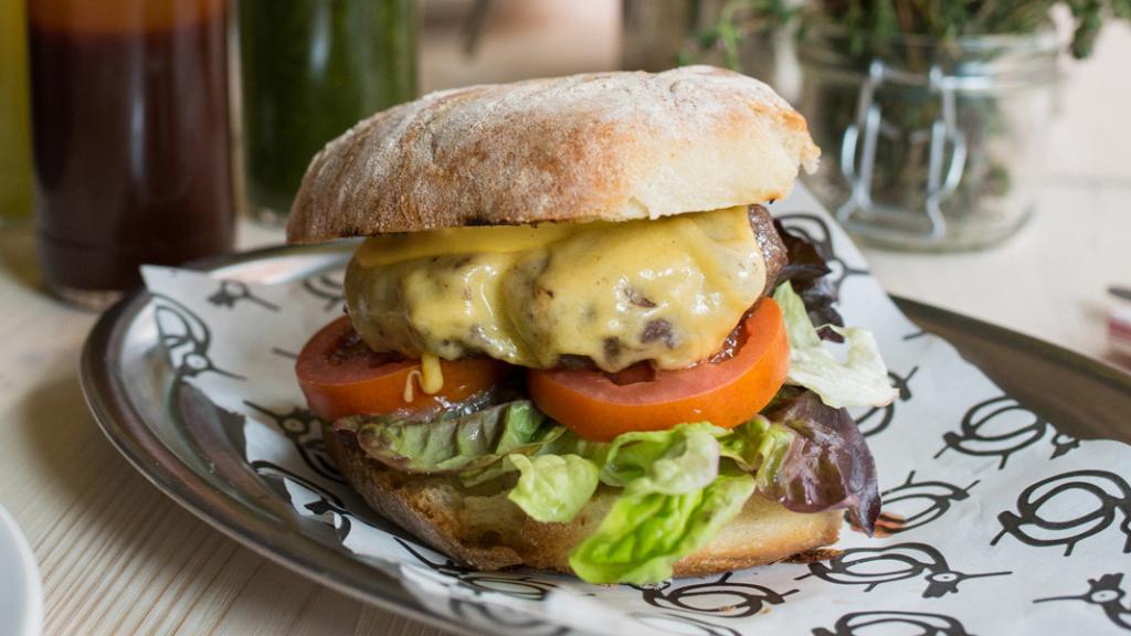 Hamburguesa de ternera con queso