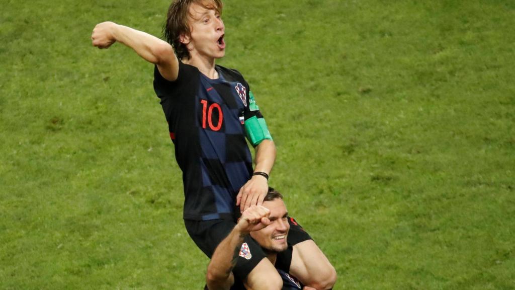 Luka Modric, elevado por su compañero Lovren.