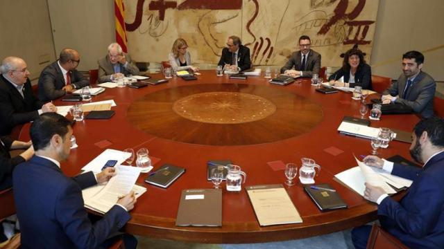 Quim Torra junto a los miembros del Govern.