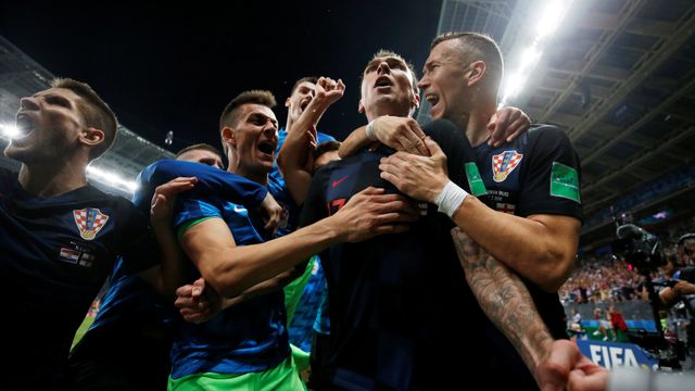 Mandzukic celebra el gol de la victoria.