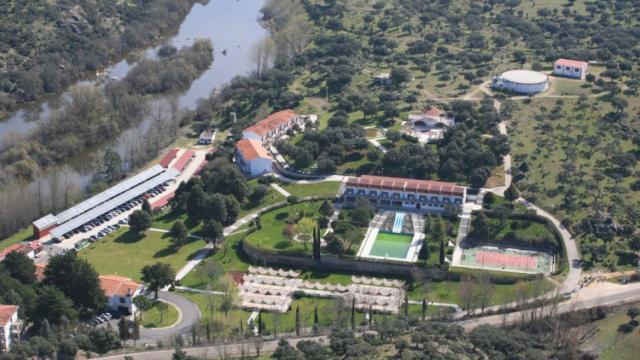 Imagen aérea del balneario de Ledesma, en la provincia de Salamanca.