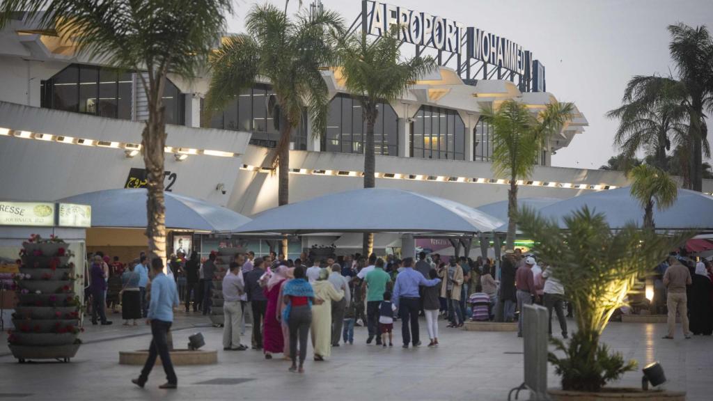 Vista general del aeropuerto internacional Mohamed V de Casablanca (Marruecos).
