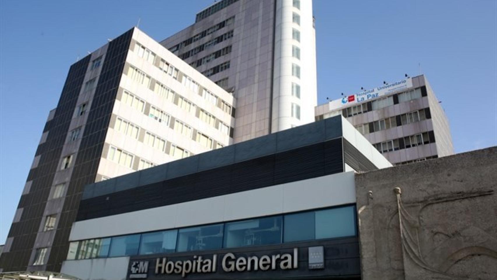 Fachada del edificio general del Hospital La Paz