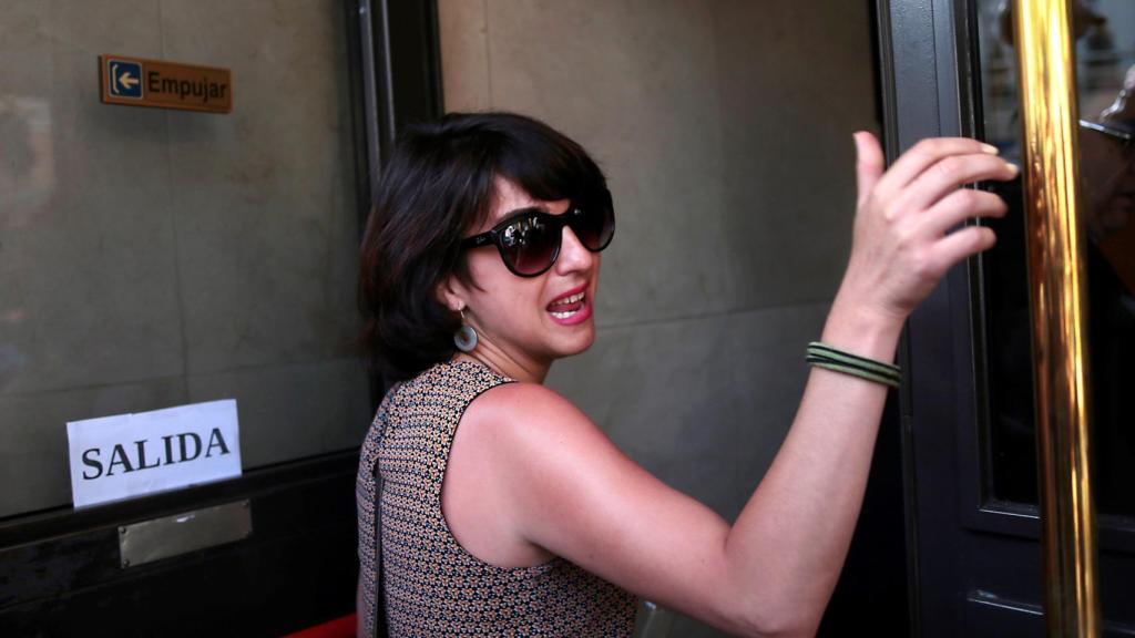 Juana Rivas, en el Juzgado de Granada.