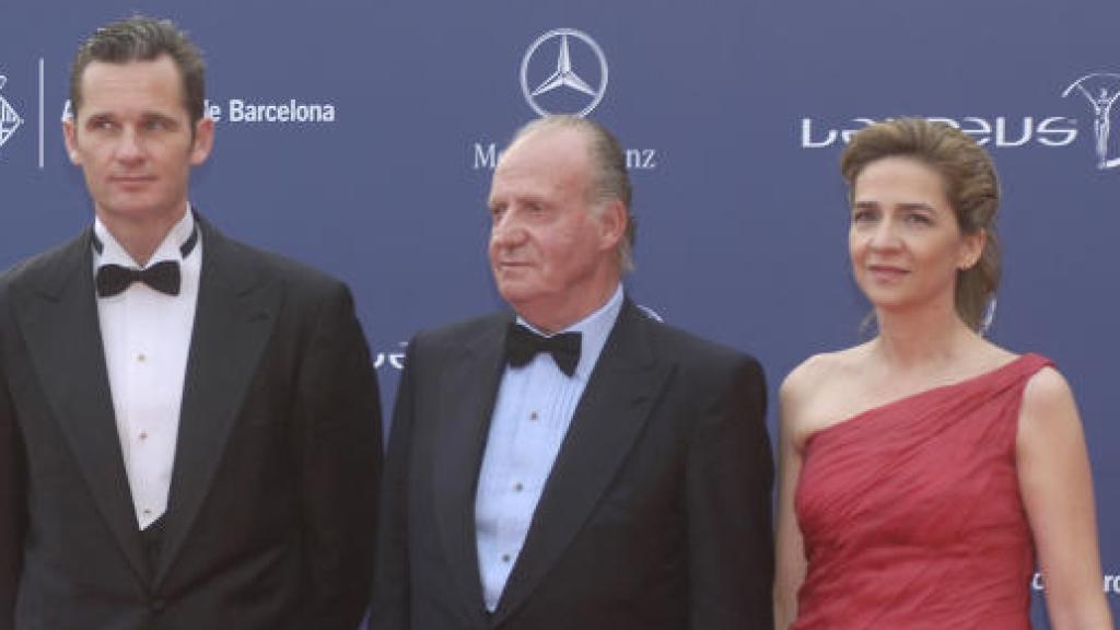 Juan Carlos, Urdangarin y la infanta Cristina en los Premios Laureus.
