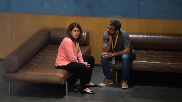 La coordinadora general del PDeCat, Marta Pascal, durante la  jornada de la Asamblea  del  partido.