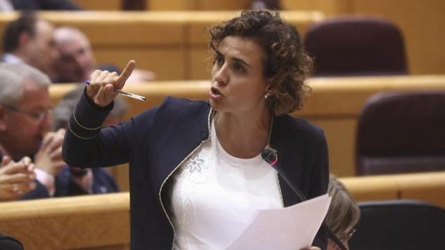 La exministra de Sanidad, Dolors Montserrat, en una intervención en el Senado.