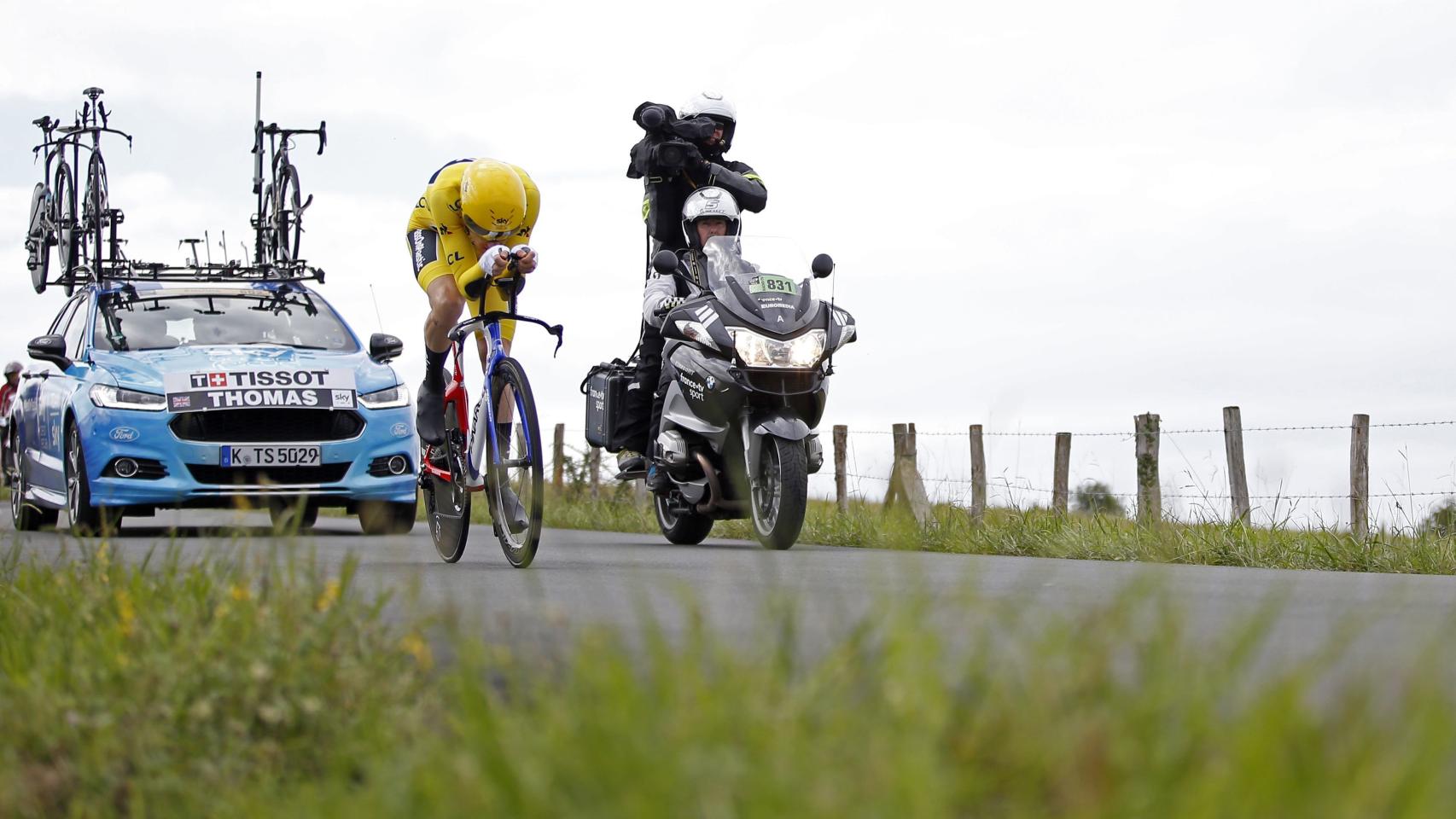 Geraint Thomas tiene dos minutos de ventaja para afrontar la última contrarreloj del Tour.