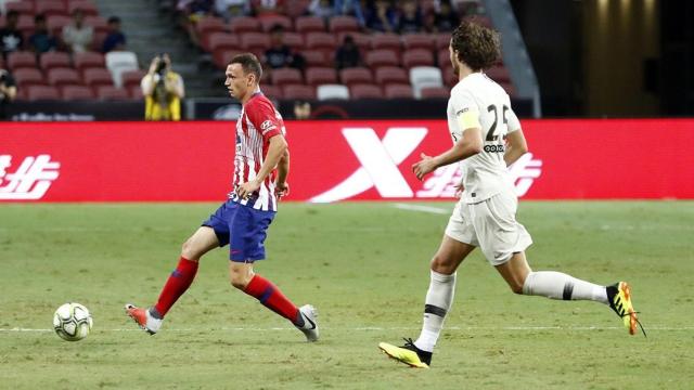 Partido entre Atlético y PSG. Foto: Twitter (@Atleti)
