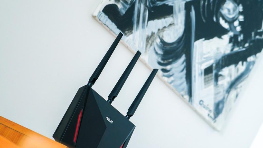 Router colocado sin nada alrededor