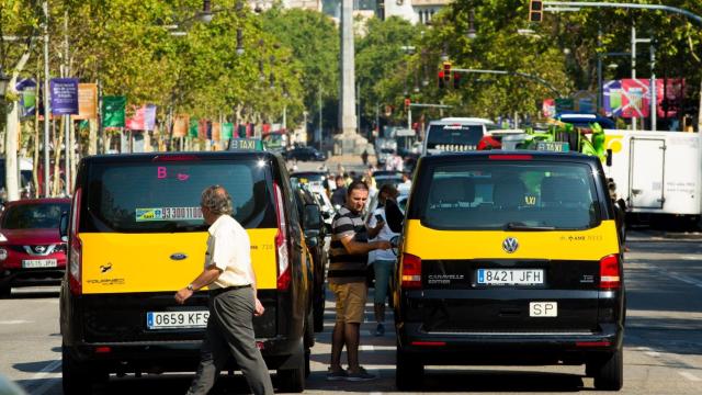 Huelga de taxis en Barcelona