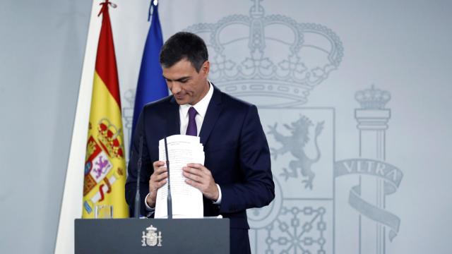 Pedro Sánchez, este viernes en la Moncloa.