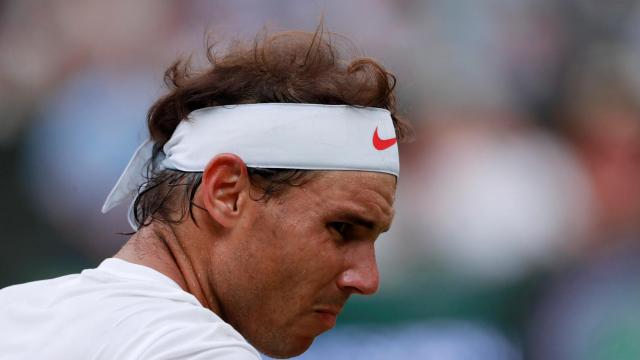 Nadal, durante un partido en Wimbledon 2018. Foto: REUTERS