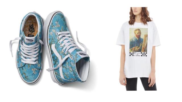 Varias prendas de la nueva colección de 'Vans' inspirada en Van Gogh.