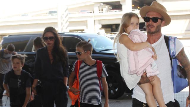 La familia Beckham al completo en imagen de archivo.