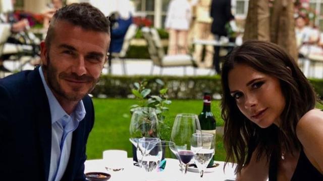 David y Victoria Beckham en una imagen de redes sociales.