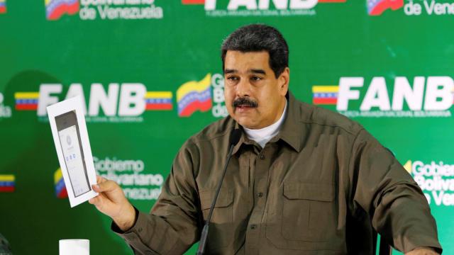 Nicolás Maduro, durante un acto con militares en Caracas.