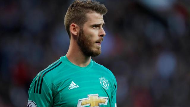 De Gea en el debut del Manchester United en la Premier League ante el Leicester City