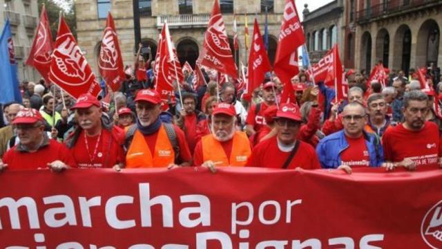 Imagen de una de las primeras manifestaciones por las pensiones en septiembre pasado.