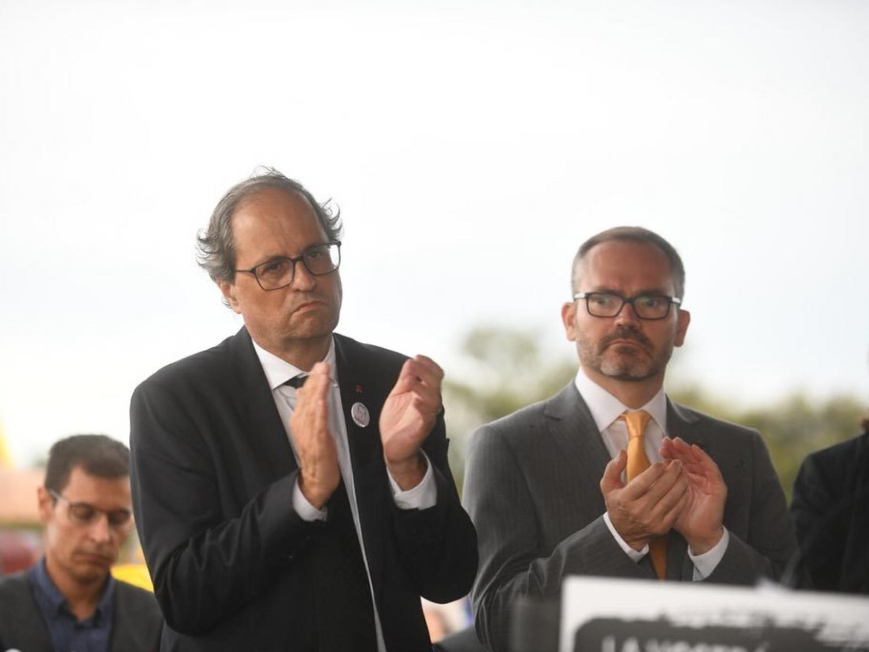 Quim Torra, durante el acto en Lledoners.