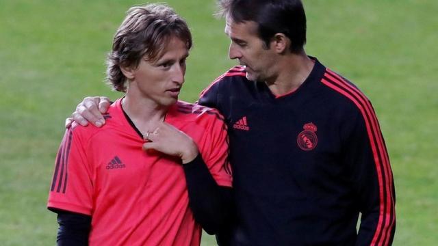 Modric y Lopetegui