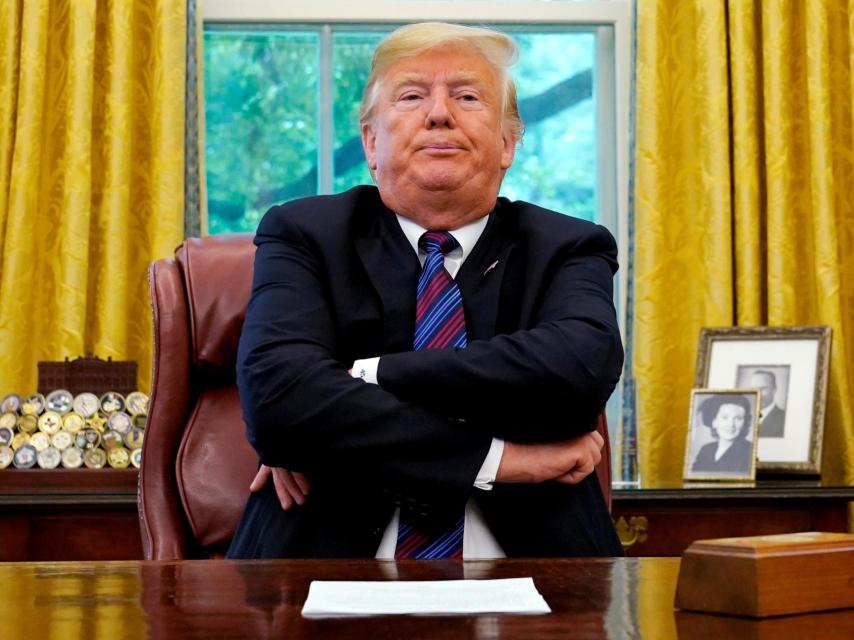 Donald Trump en el Despacho Oval.
