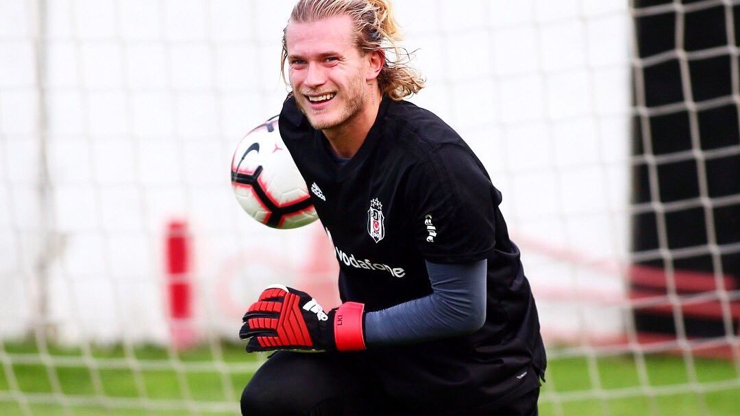 Loris Karius en un entrenamiento con el Besiktas