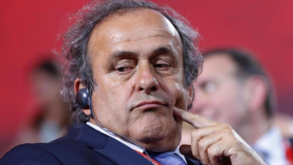 Michel Platini durante un acto
