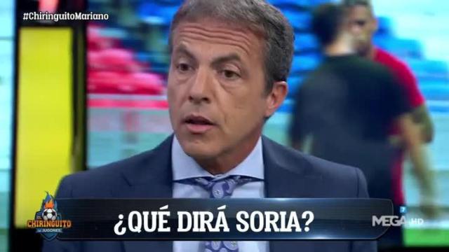 Cristóbal Soria, en El Chiringuito. Foto: Twitter (@elchiringuitotv)