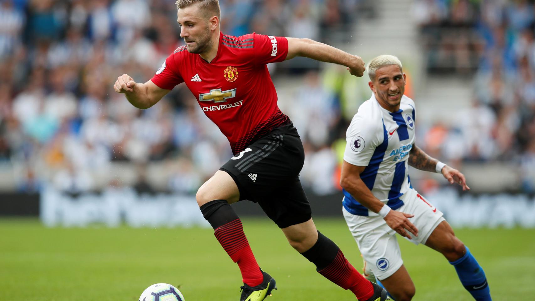 Luke Shaw, jugador del Manchester United.
