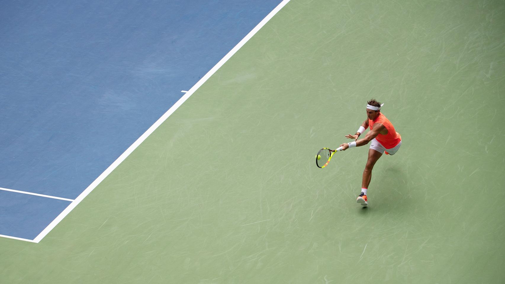 Nadal, durante un partido en esta edición del Abierto de los Estados Unidos.