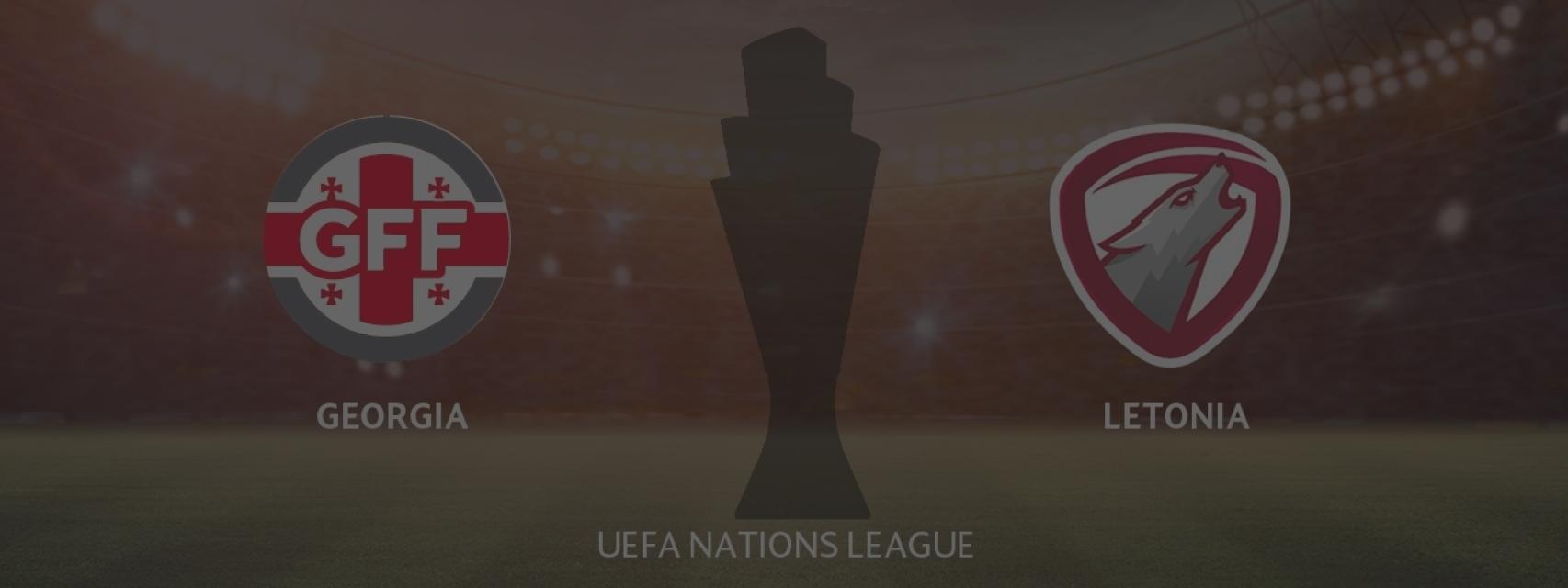 Georgina - Letonia, UEFA Nations League