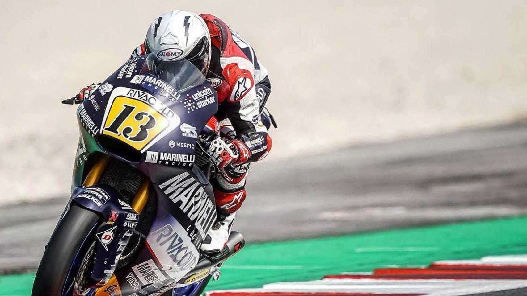 Romano Fenati en el Gran Premio de San Marino. Foto: Twitter (@RomanoFenati)