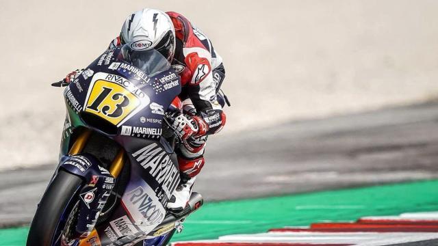 Romano Fenati en el Gran Premio de San Marino. Foto: Twitter (@RomanoFenati)