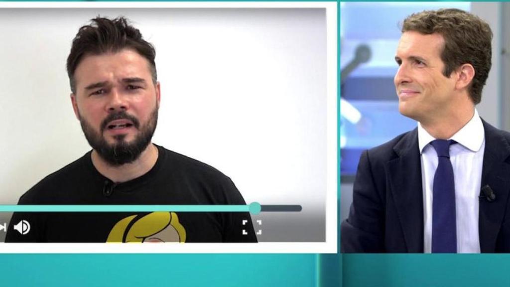 Rufián compara en 'AR' a Casado y Rivera con Andy y Lucas