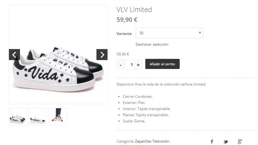 Zapatillas 'Viva la Vida'.