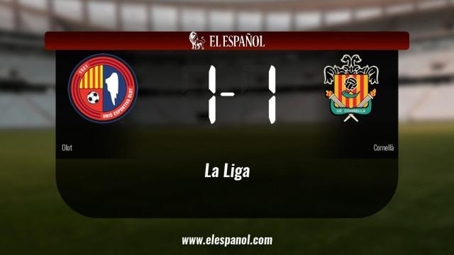El Cornellà logra un empate a uno frente al Olot