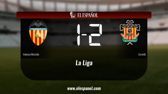 El Cornellà derrotó al Valencia Mestalla por 1-2