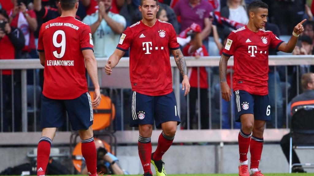 James Rodríguez, en un partido del Bayern Múnich