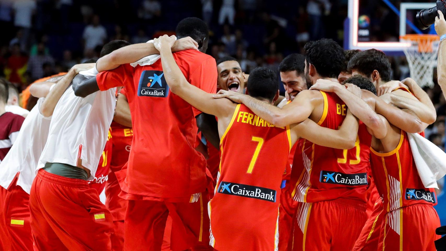 España celebra una victoria