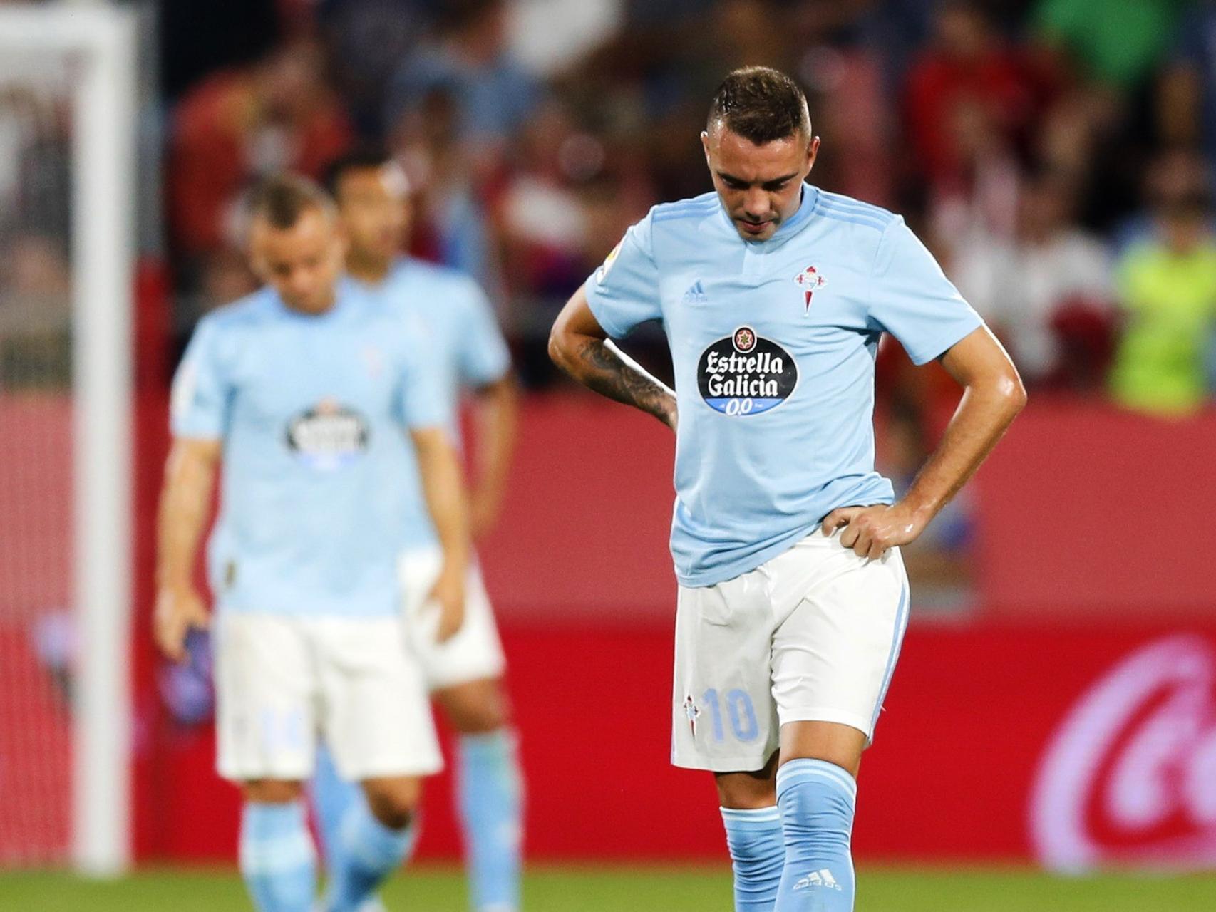 Iago Aspas, cabizbajo