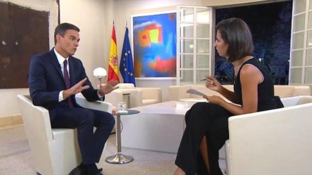 Pedro Sánchez durante su entrevista en LaSexta.