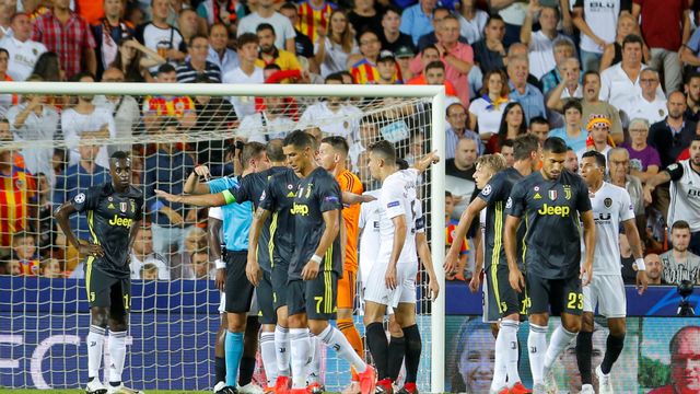 Cristiano Ronaldo, expulsado con la Juventus ante el Valencia