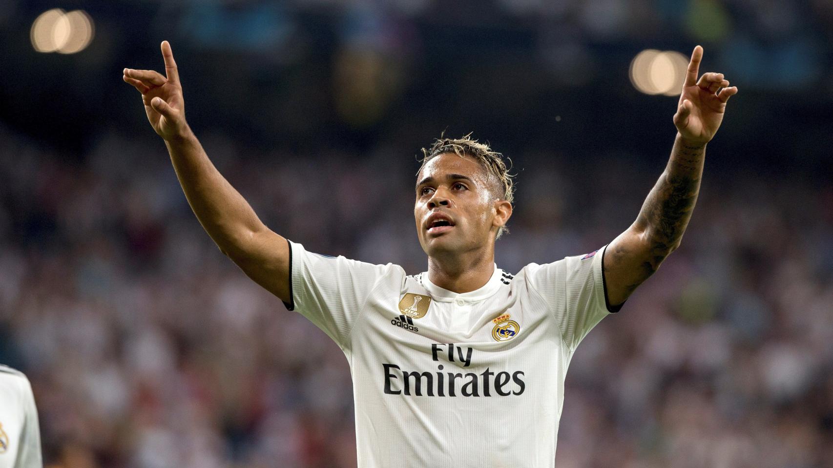 Mariano Díaz celebra su gol ante la Roma