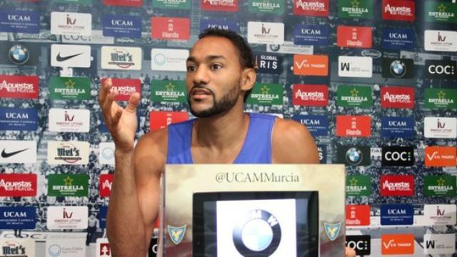 Sadiel Rojas en rueda de prensa. Foto: Twitter. (@UCAMMurcia)