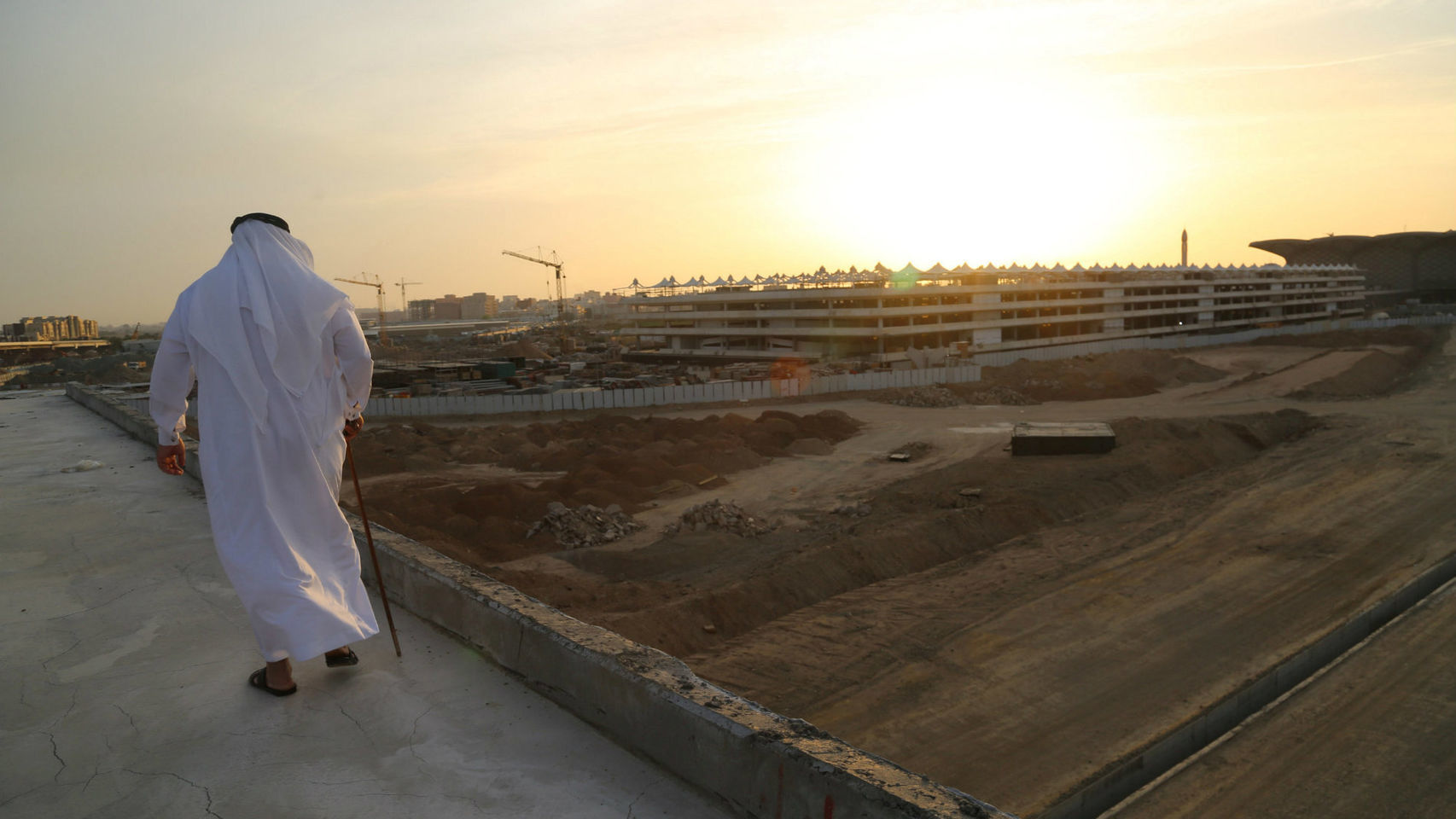 Imagen de las obras del AVE a la Meca.