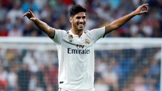 Marco Asensio, celebrando un gol