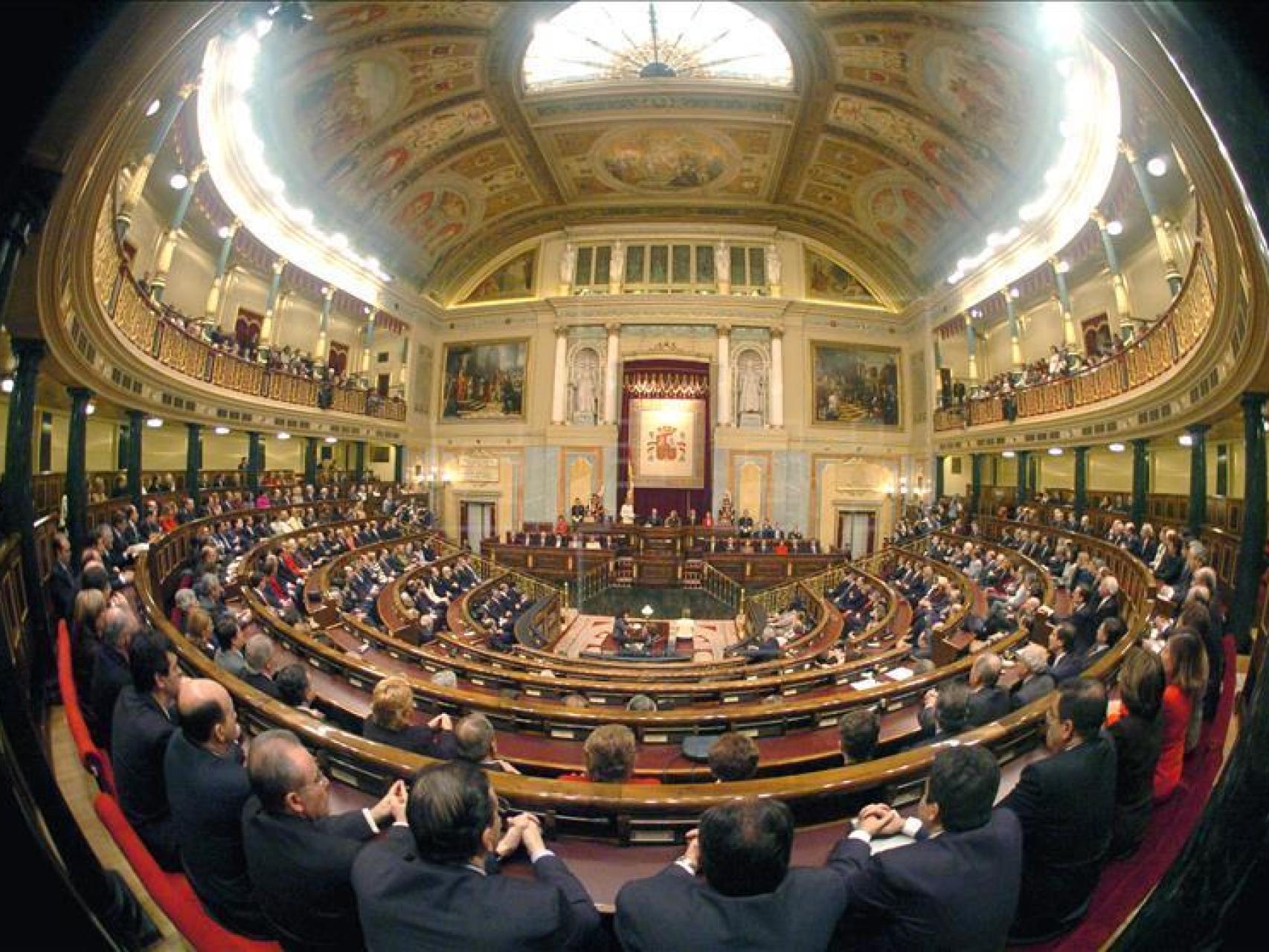 Los diputados reunidos en el Parlamento.